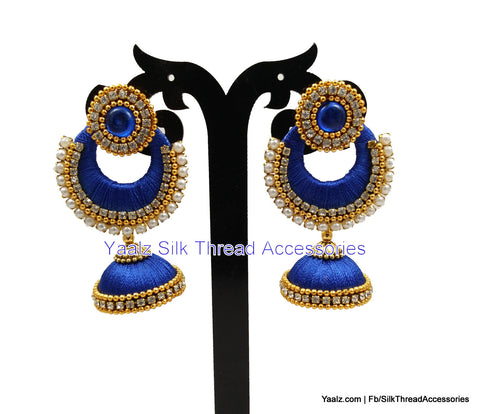 silk thread Chand Bali Earring 