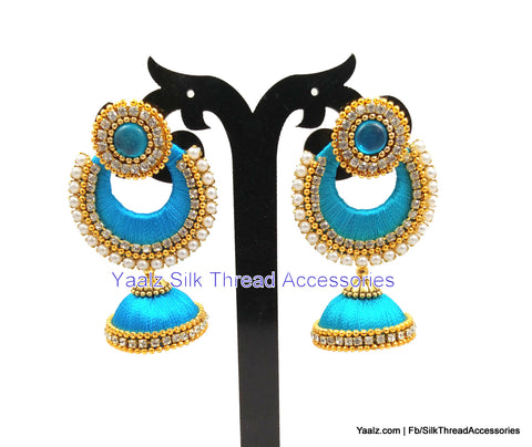 silk thread Chand Bali Earring 