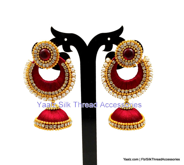 silk thread Chand Bali Earring 