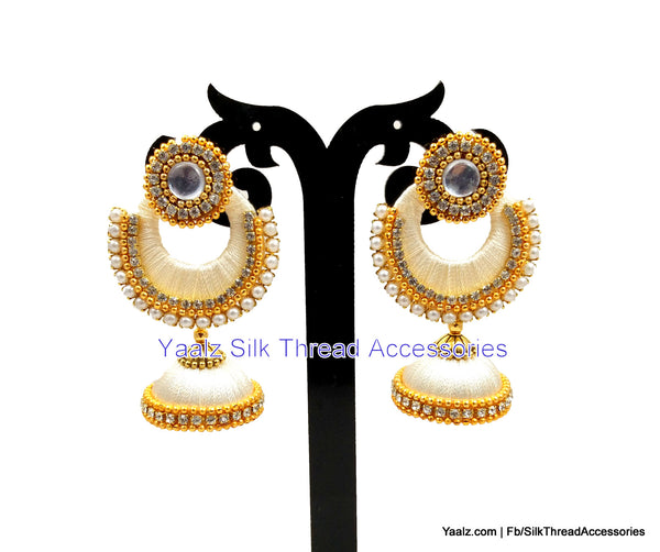 silk thread Chand Bali Earring 