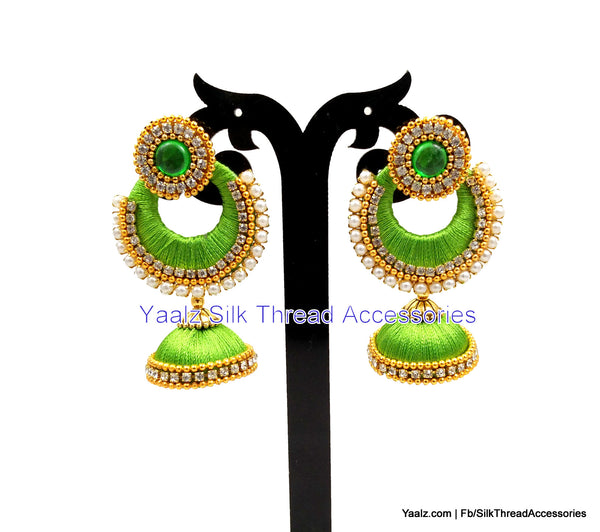 silk thread Chand Bali Earring 