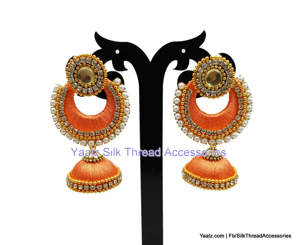 silk thread Chand Bali Earring 