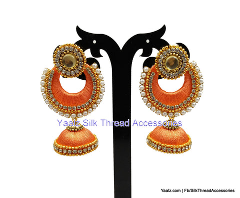 silk thread Chand Bali Earring 