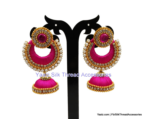 silk thread Chand Bali Earring 