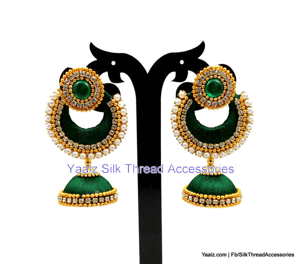 silk thread Chand Bali Earring 
