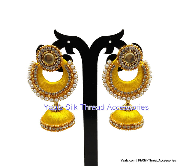 silk thread Chand Bali Earring 