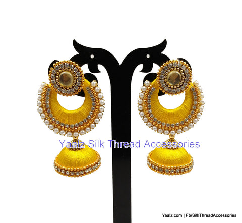 silk thread Chand Bali Earring 