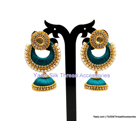 silk thread Chand Bali Earring 