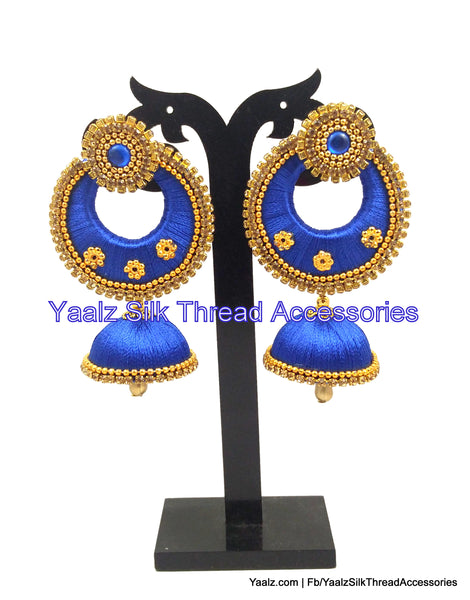 silk thread Chand Bali Earring 