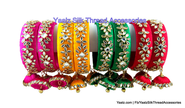 silk thread Single Bangle Collections 