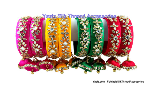 silk thread Single Bangle Collections 