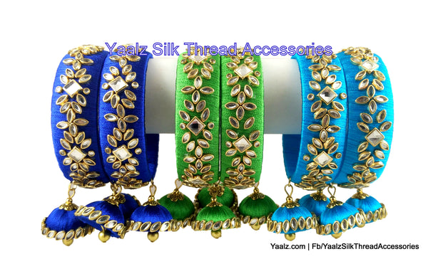 silk thread Single Bangle Collections 