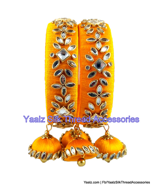 silk thread Single Bangle Collections 
