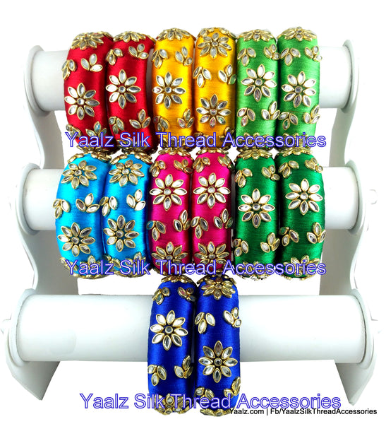silk thread Single Bangle Collections 