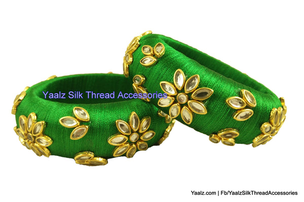 silk thread Single Bangle Collections 