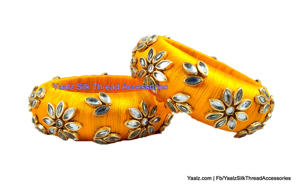 silk thread Single Bangle Collections 
