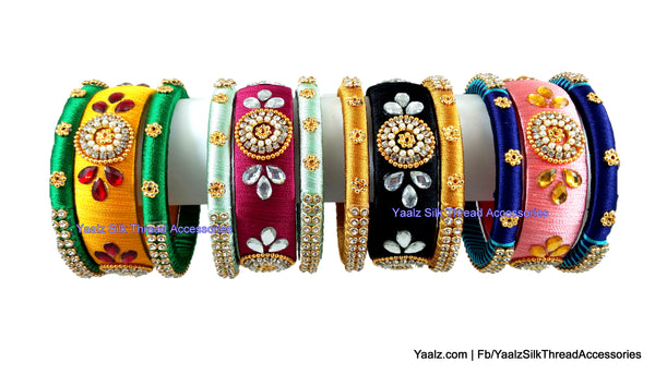 silk thread Assorted Bangle Collections 