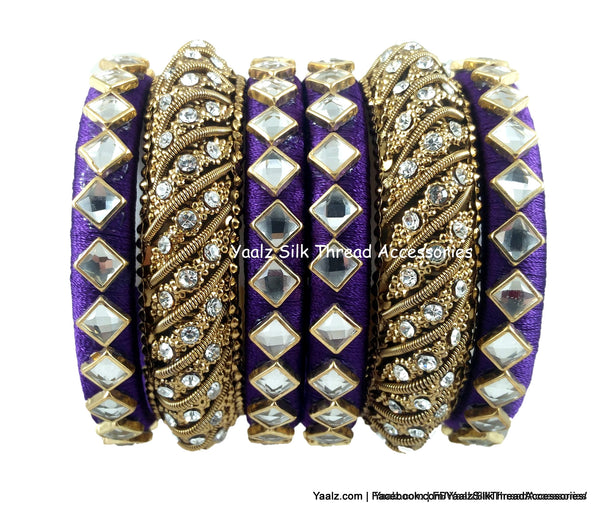 silk thread Single Bangle Collections 