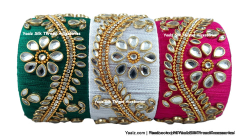 silk thread Single Bangle Collections 