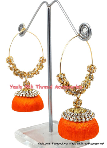 silk thread Grandeur Jumka Collections 