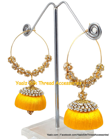 silk thread Grandeur Jumka Collections 