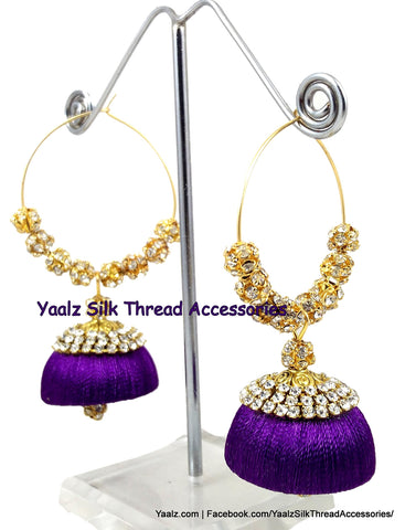 silk thread Grandeur Jumka Collections 