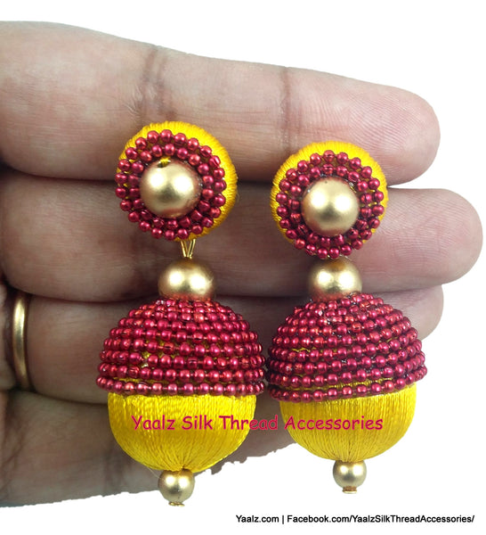 silk thread Grandeur Jumka Collections 