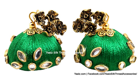 silk thread Grandeur Jumka Collections 