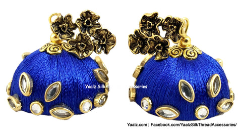 silk thread Grandeur Jumka Collections 