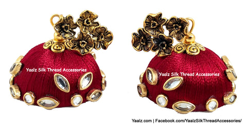 silk thread Grandeur Jumka Collections 