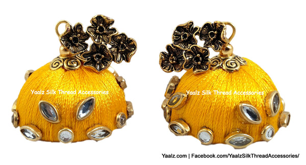 silk thread Grandeur Jumka Collections 