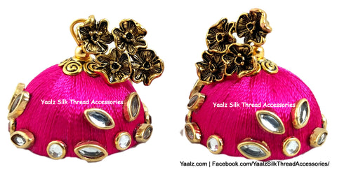 silk thread Grandeur Jumka Collections 