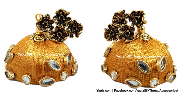 silk thread Grandeur Jumka Collections 