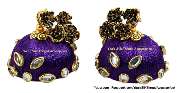 silk thread Grandeur Jumka Collections 