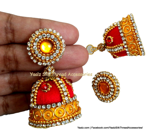 silk thread Grandeur Jumka Collections 