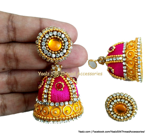 silk thread Grandeur Jumka Collections 