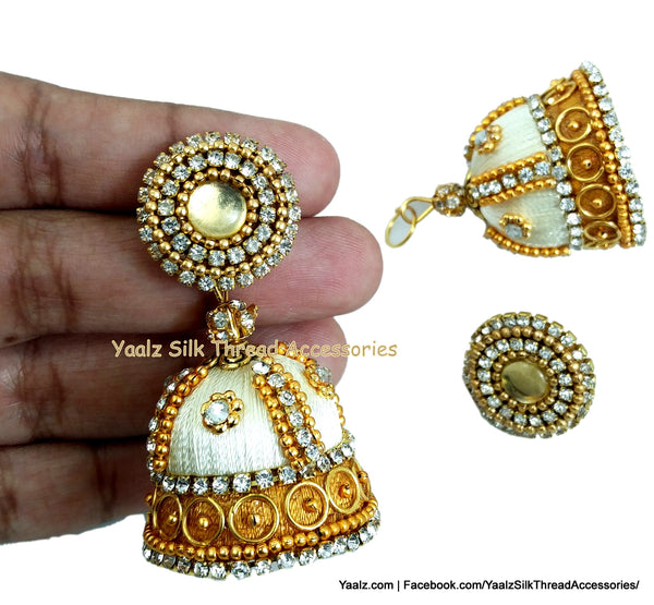 silk thread Grandeur Jumka Collections 