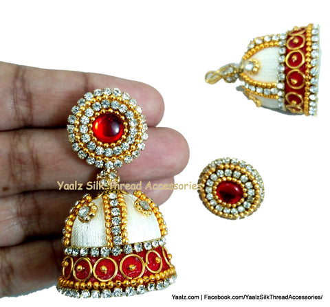 silk thread Grandeur Jumka Collections 