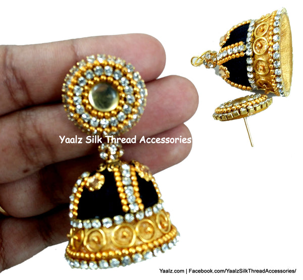 silk thread Grandeur Jumka Collections 