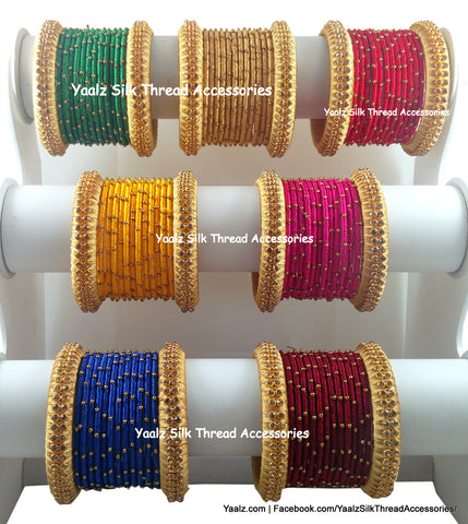silk thread Single Bangle Collections 