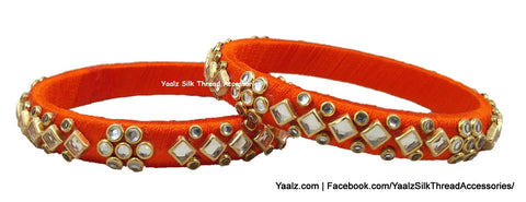 silk thread Single Bangle Collections 