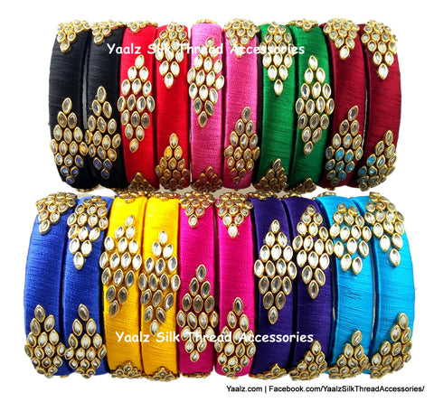 silk thread Single Bangle Collections 