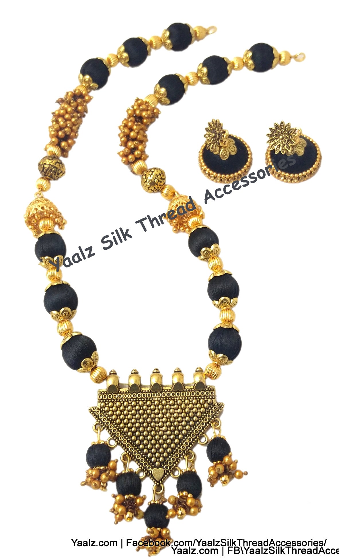 Buy Kundan HandiKrafts Yellow And Green Silk Thread Necklace Online at Best  Price | Distacart