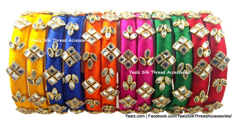 silk thread Single Bangle Collections 