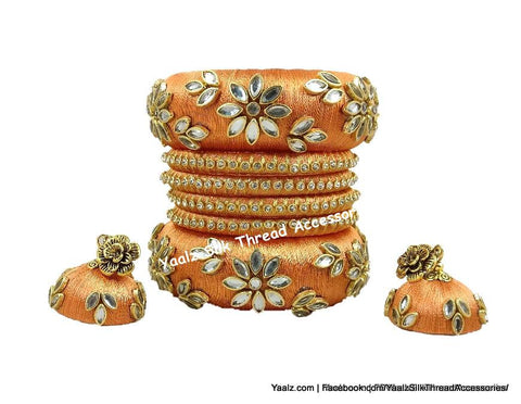 silk thread Bangle & Earring 
