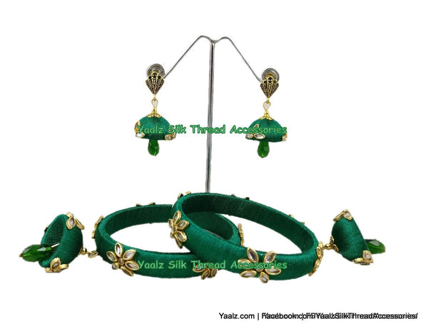 silk thread Bangle & Earring 