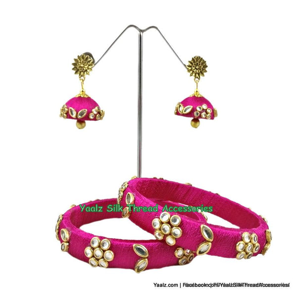 silk thread Bangle & Earring 