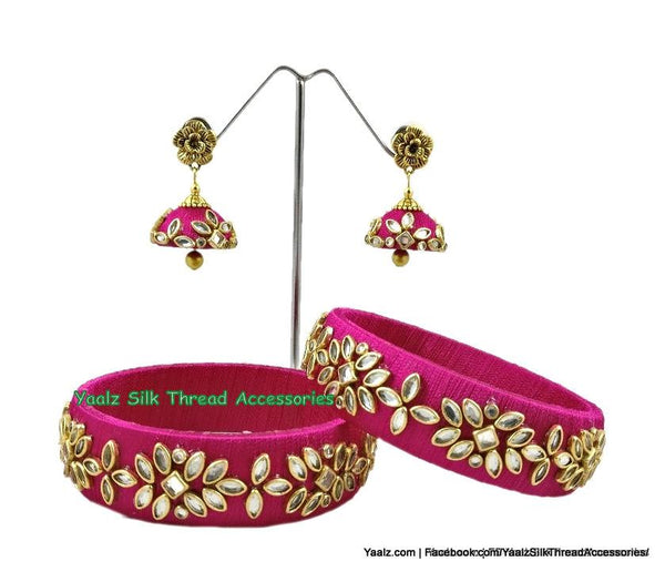 silk thread Bangle & Earring 