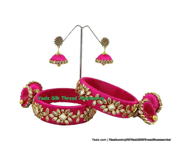 silk thread Bangle & Earring 
