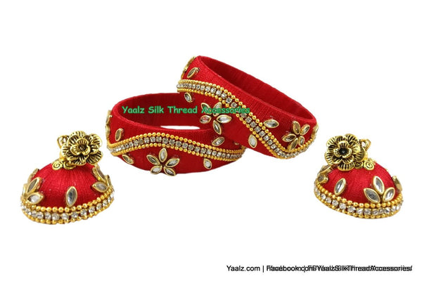 silk thread Bangle & Earring 